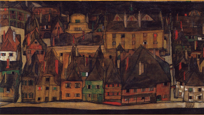 Inspiration friday Painting of colorful houses by austrian artist egon schiele