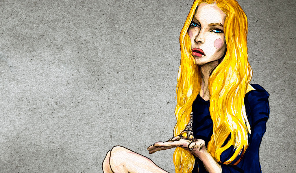 A web banner of Swedish style blogger Carolina engman of Fashionsquad by danny roberts