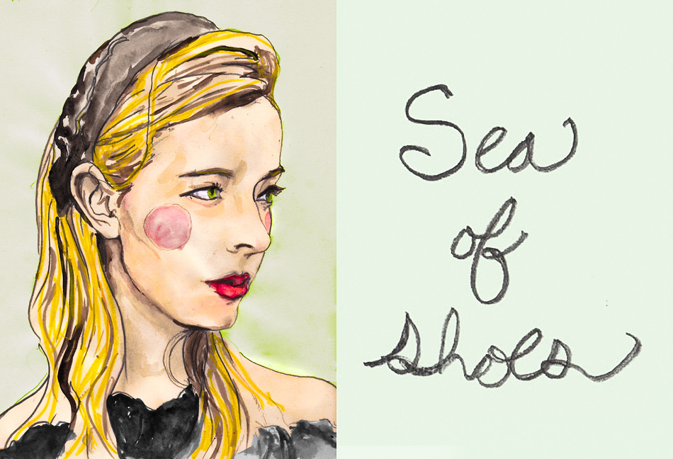This Blogger Portrait is the founder of Sea of shoes blog Jane, The portrait is by Danny Roberts