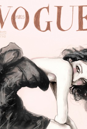 Danny Roberts Drawing of Sofia Coppola on the cover of Vogue Paris