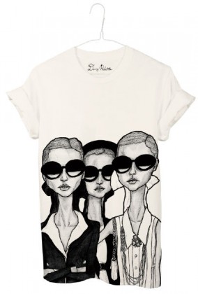 Artist danny roberts girls in glasses borders and frontiers tee shirts