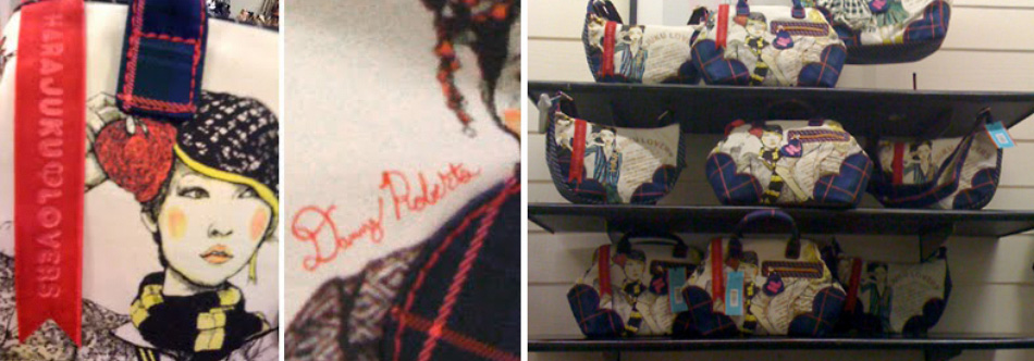 Snap shot of one of Danny Roberts Signature Bags for Harajuku Lovers in macys