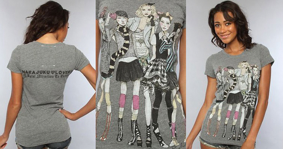 Danny Roberts Collaboration Shirt with Gwen Stefanis company harajuku Lovers
