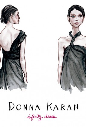 Danny Roberts Sketches of Donna Karan s Infinity Dress