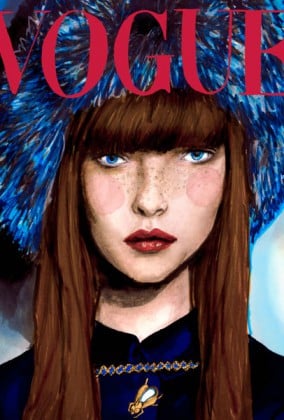 Danny Roberts Reinterpreted vogue Russia cover of trump model Polina Kouklina