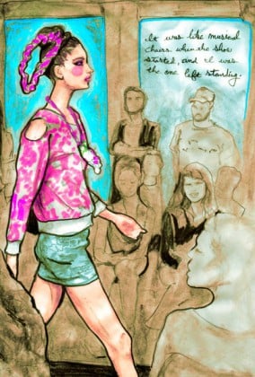 Artist Danny Roberts documentary Sketch during Gerlan Jeans collection spring 2010