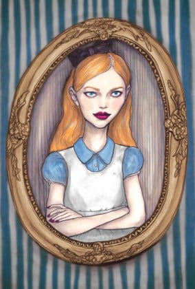 Fashion Artist Danny Roberts Collaboration with Forever21 Painting of Alice Pleasance Liddell of Alice in Wonderland