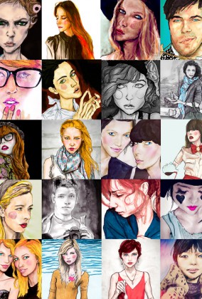 A collage of Artist danny Roberts blogger portraits