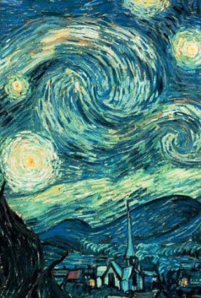 Vincent Van Gough painting The Starry Night Saint Remy"