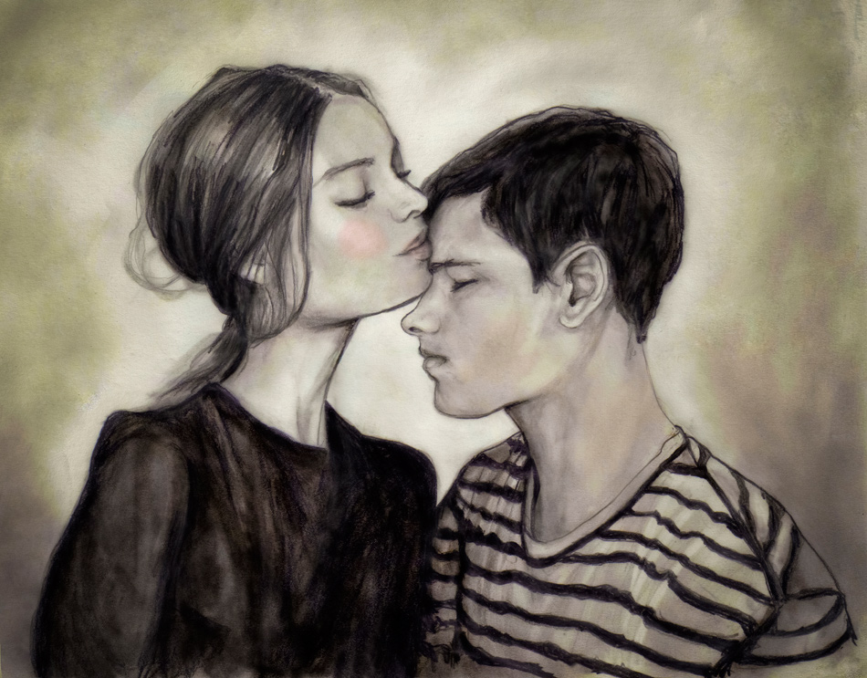A self portrait of danny roberts and his girl