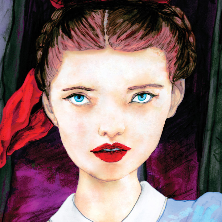 Artist Danny Roberts Painting of Miette for the Dream Walking Society Runaways Ep by Tim Frost and Danny Roberts