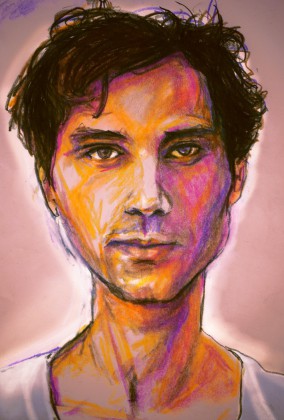 Artist Danny Roberts portrait of his friend sean cimino