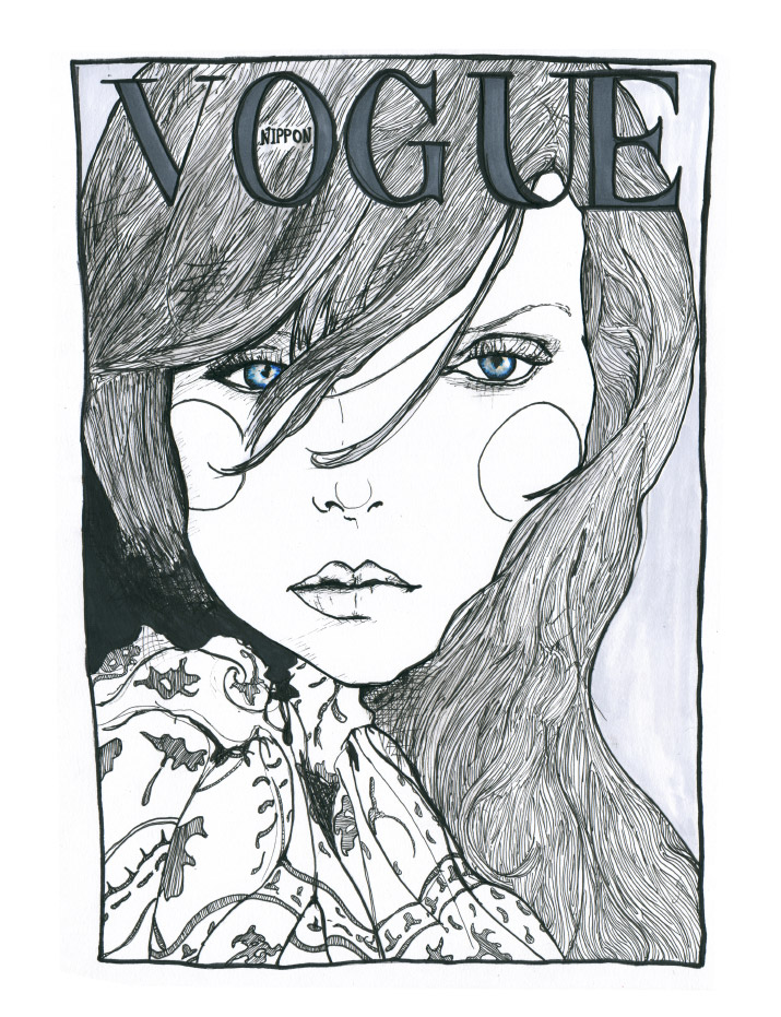 Artist danny Roberts interpretation of Heather Marks Vogue Nippon
