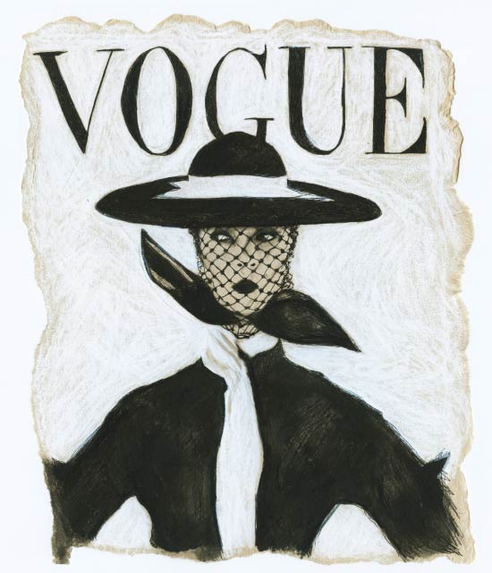 Artist Danny Roberts Reinterpreted June 1950 Vogue cover of Jean Patchett by Irving Penn