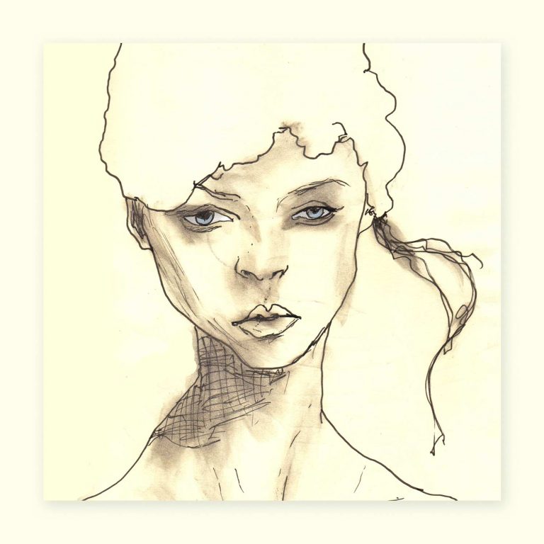 Sketchbook Whitehat girl 5x5 square prints